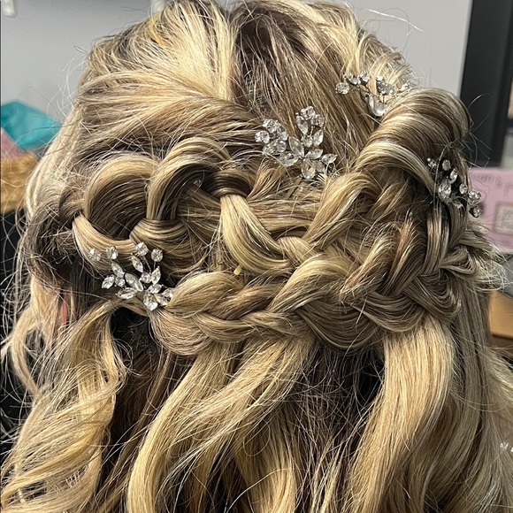 Crystal Hair Pins Set of 4 - Picture 2 of 3